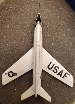 Top view of model